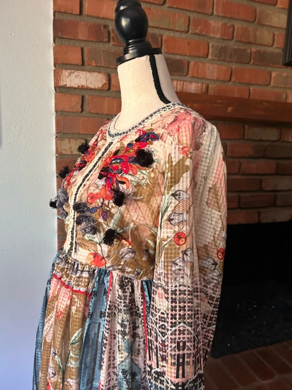 Anthropologie Bhanuni by Jyoti Dorais Bohemian Maxi Dress Sz S - Picture 8 of 13